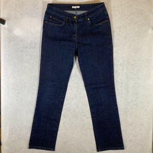 Eileen Fisher Womens Straight Leg Jeans Denim Dark